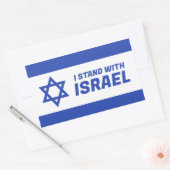 Ik sta bij Israël Rechthoekige Sticker (Envelop)