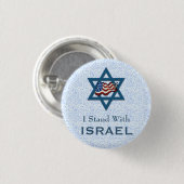 Ik sta bij Israël Ronde Button 3,2 Cm (Voorkant /achterkant)