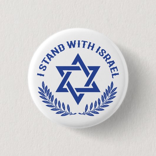 Ik sta bij Israël Ronde Button 3,2 Cm (Voorkant)