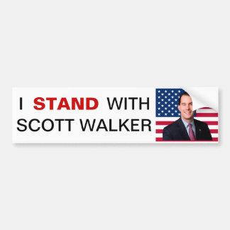 Ik sta bij Scott Walker Bumpersticker