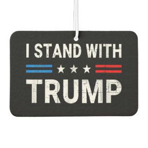 Ik sta bij Trump American Flag Luchtverfrisser