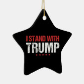 Ik sta bij Trump Keramisch Ornament (Rechts)