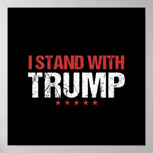 Ik sta bij Trump Poster (Voorkant)