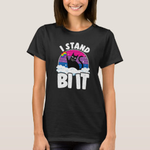 Ik Sta Er Bi Het Regenboog Kat Biseksuele Vlag Bi T-shirt