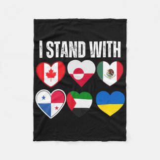 Ik Sta Met Canada Groenland Mexico Panama Gaza U Fleece Deken
