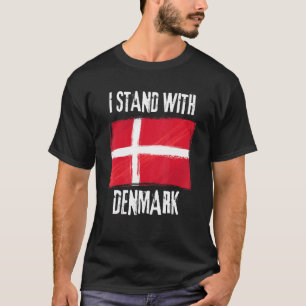 Ik sta met de Deense vlag T-shirt