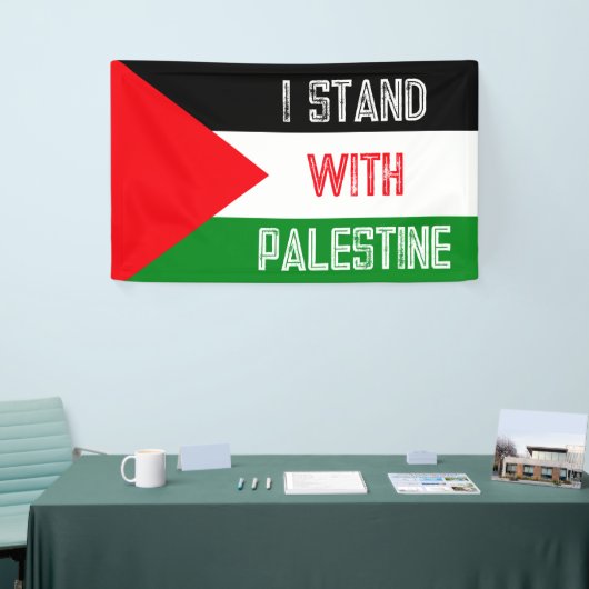 Ik sta met de Palestijnse vlag Spandoek (Beurs)