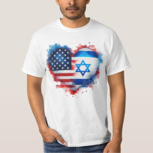 Ik sta met de vlag van Israël T-shirt