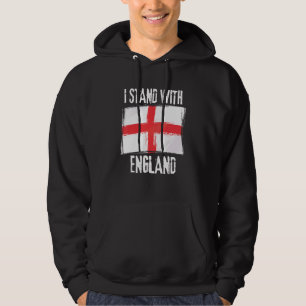 Ik sta met Engelse vlag Britse vlag Hoodie