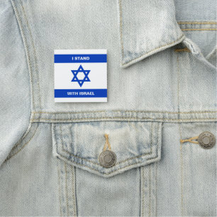 Ik sta met Israël aangepaste tekst Israël vlag Naamplaatje