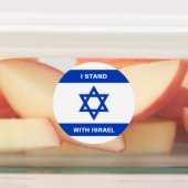 Ik sta met Israël aangepaste tekst Israël vlag ron Labels (Aangebracht)
