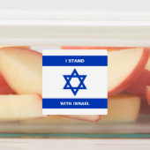 Ik sta met Israël aangepaste tekst Israël vlag vie Labels (Aangebracht)