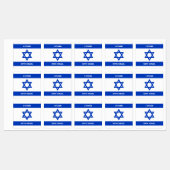 Ik sta met Israël aangepaste tekst Israël vlag vie Labels (Vel)