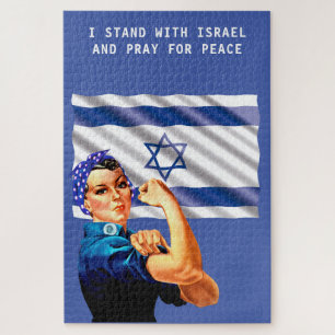Ik sta met Israel Rosie & Flag Legpuzzel