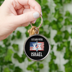 ik sta met Israël Sleutelhanger