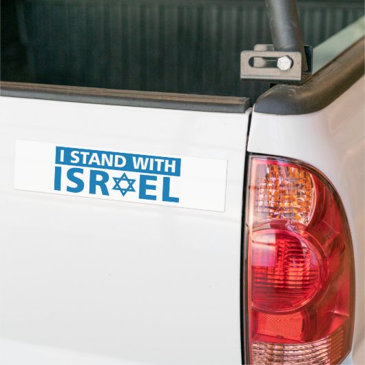 Ik sta met Israel Trucker Hat Bumpersticker (Op Truck)