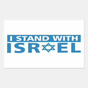 Ik sta met Israel Trucker Hat Rechthoekige Sticker