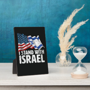 Ik sta met Israël USA Amerikaanse vlag Fotoplaat