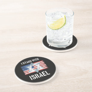 ik sta met Israël Zandsteen Onderzetter