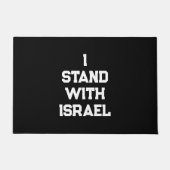 Ik sta met Israël zwart wit serif tekst modern Deurmat (Voorkant)