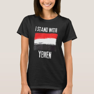 Ik sta met Jemenitische vlag T-shirt