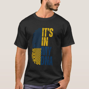 Ik Sta Met Oekraïense Dna Oekraïense Vingerafdruk T-shirt