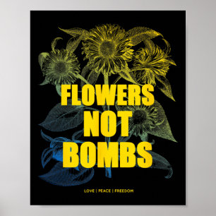Ik Sta Met Oekraïne Bloemen Niet Bommen Vrede Oekr Poster