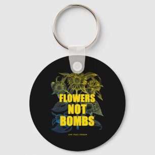 Ik Sta Met Oekraïne Bloemen Niet Bommen Vrede Oekr Sleutelhanger