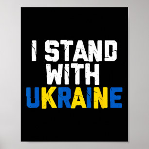 Ik Sta Met Oekraine Bondgenoot Vriend Oekraine Vla Poster