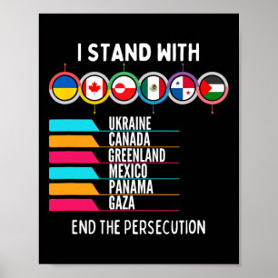 Ik Sta Met Oekraïne Canada Gaza Einde Verdrukking Poster