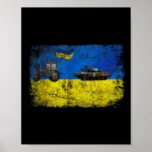 Ik Sta Met Oekraïne Grappige Oekraïense Boer Steel Poster