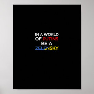 Ik Sta Met Oekraïne In Een Wereld Van Poetins Wees Poster