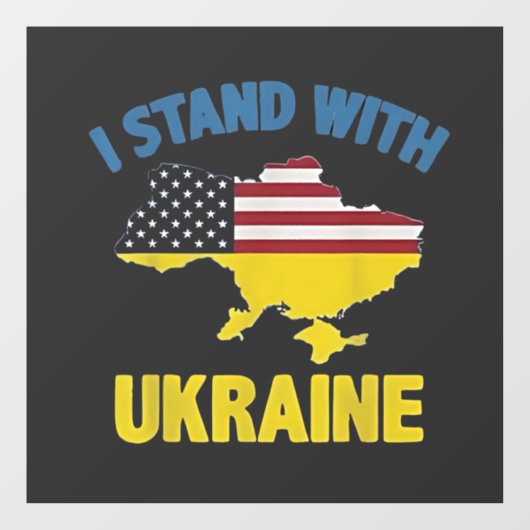 Ik sta met Oekraïne  Raamsticker (Vel)
