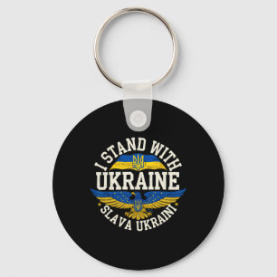 Ik Sta Met Oekraïne Slava Ukraini Eer Aan Oekraïne Sleutelhanger
