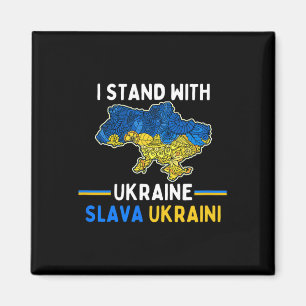 Ik Sta Met Oekraïne Slava Ukraini Steun Vrijheid Magneet