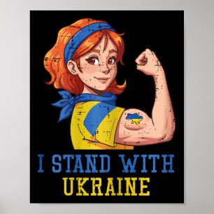 Ik Sta Met Oekraïne Sterke Vrouw Onbreekbare Vrouw Poster