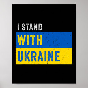 Ik Sta Met Oekraïne Stop Putin Stop Oorlog Steun U Poster
