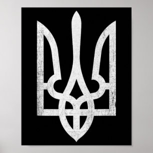 Ik sta met Oekraïne Vlag Hart Oekraïense Liefde Su Poster