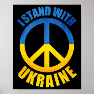 Ik sta met Oekraïne Vredes Symbool Poster
