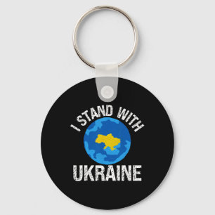 Ik Sta Met Oekraine Wereldkaart Steun Steun Ukr Sleutelhanger