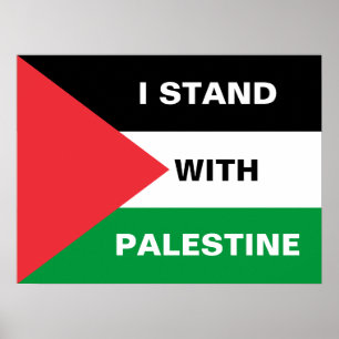 Ik sta met Palestina aangepaste tekst Palestina vl Poster