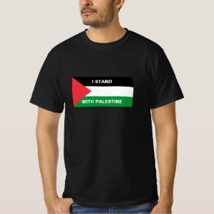 Ik sta met Palestina aangepaste tekst Palestina vl T-shirt