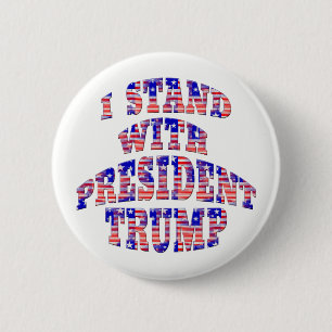 IK STA MET PRESIDENT TRUMP Badge / Pin Ronde Button 5,7 Cm