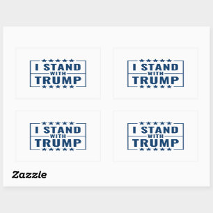 Ik sta met Trump 2024 teken Rechthoekige Sticker