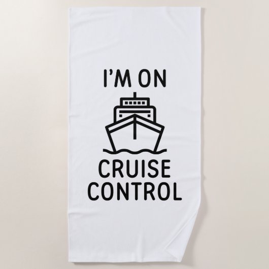 Ik sta op cruise control strandlaken (Voorkant)