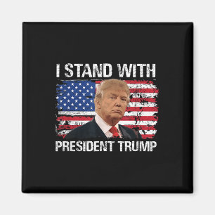 Ik sta op President Trump American Flag Trump 2024 Magneet