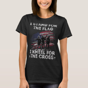 Ik sta voor de vlag die ik ken voor het kruis t-shirt