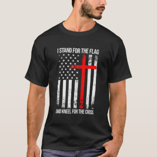 Ik sta voor de vlag en de knol voor het kruis van t-shirt