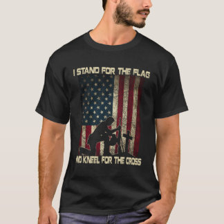 Ik sta voor de vlag en de neel voor de dwarsbalk t-shirt