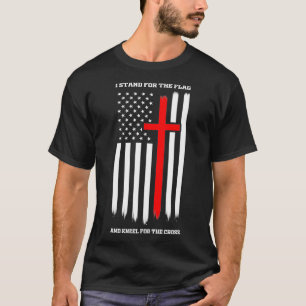 Ik sta voor de vlag en Kneel voor de dwarsmeter T-shirt